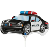 Fóliový balónek s tyčkou - Auto Policie - 36 cm