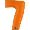 Fóliový balónek číslice 7 - oranžový - 102 cm