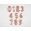 Fóliový balónik číslica 4 - rose gold - 40 cm