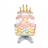 Fóliový balónek stojící -  Dort Happy Birthday - 97 cm
