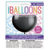Černý latexový balónek s konfetami - holka nebo kluk - 61 cm