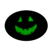 Dýně Halloween plyšová svítící ve tmě - zelená