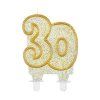 Svíčka na dort "30" zlatá